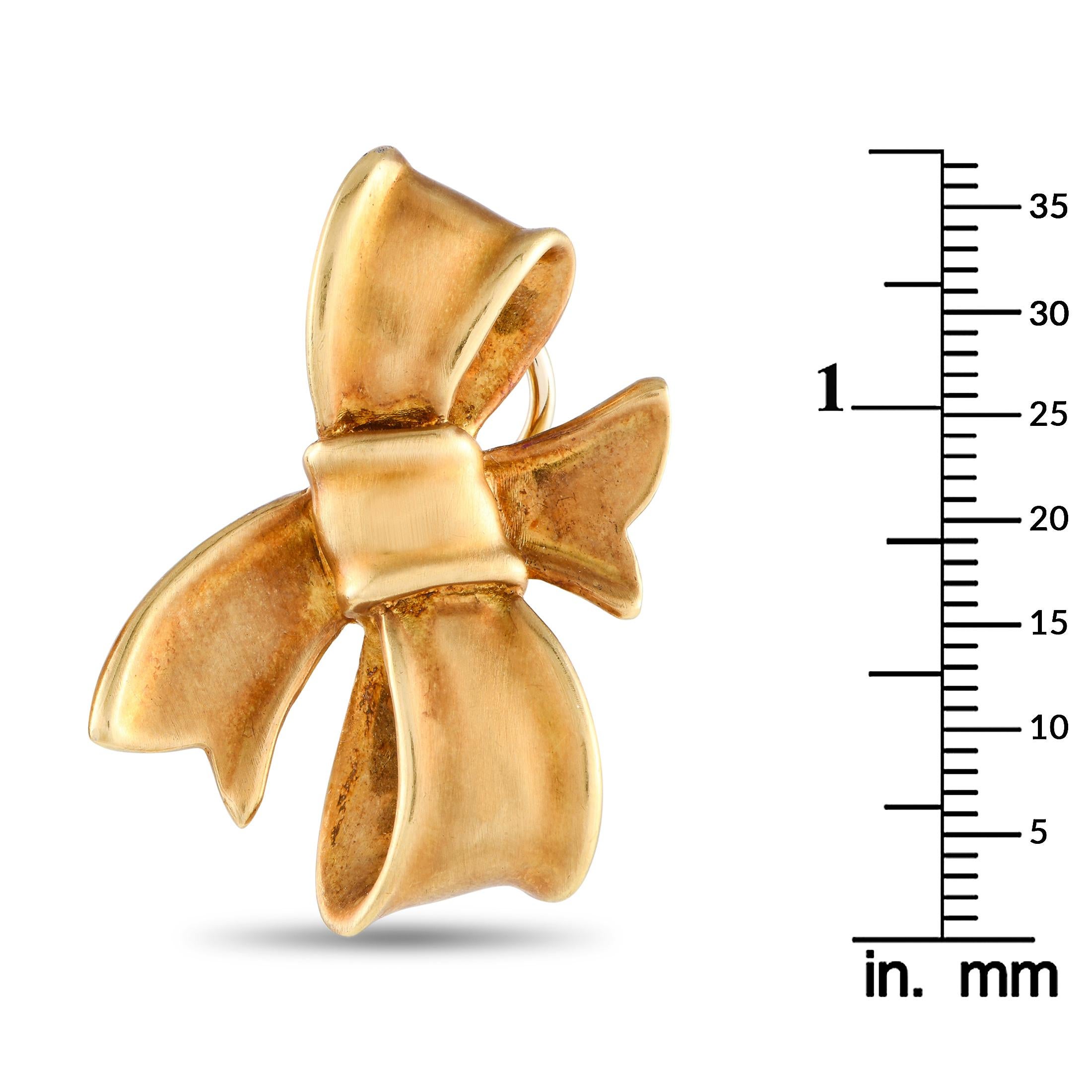 Women's Angela Cummings 18K Yellow Gold Clip-On Bow Earrings