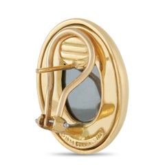 Angela Cummings 18K Yellow Gold Hematite Earrings