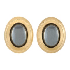 Angela Cummings 18K Yellow Gold Hematite Earrings