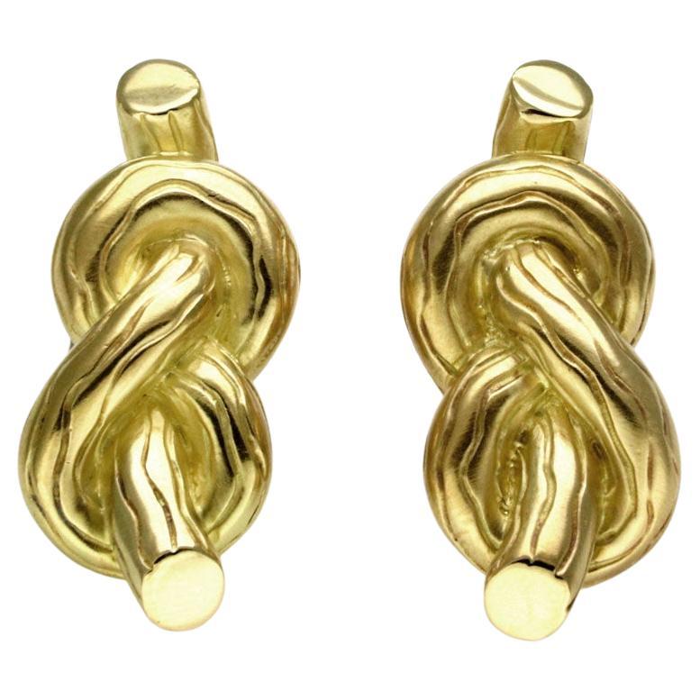 Angela Cummings 18k Yellow Gold Sailor Knot Clip On Earrings For Sale