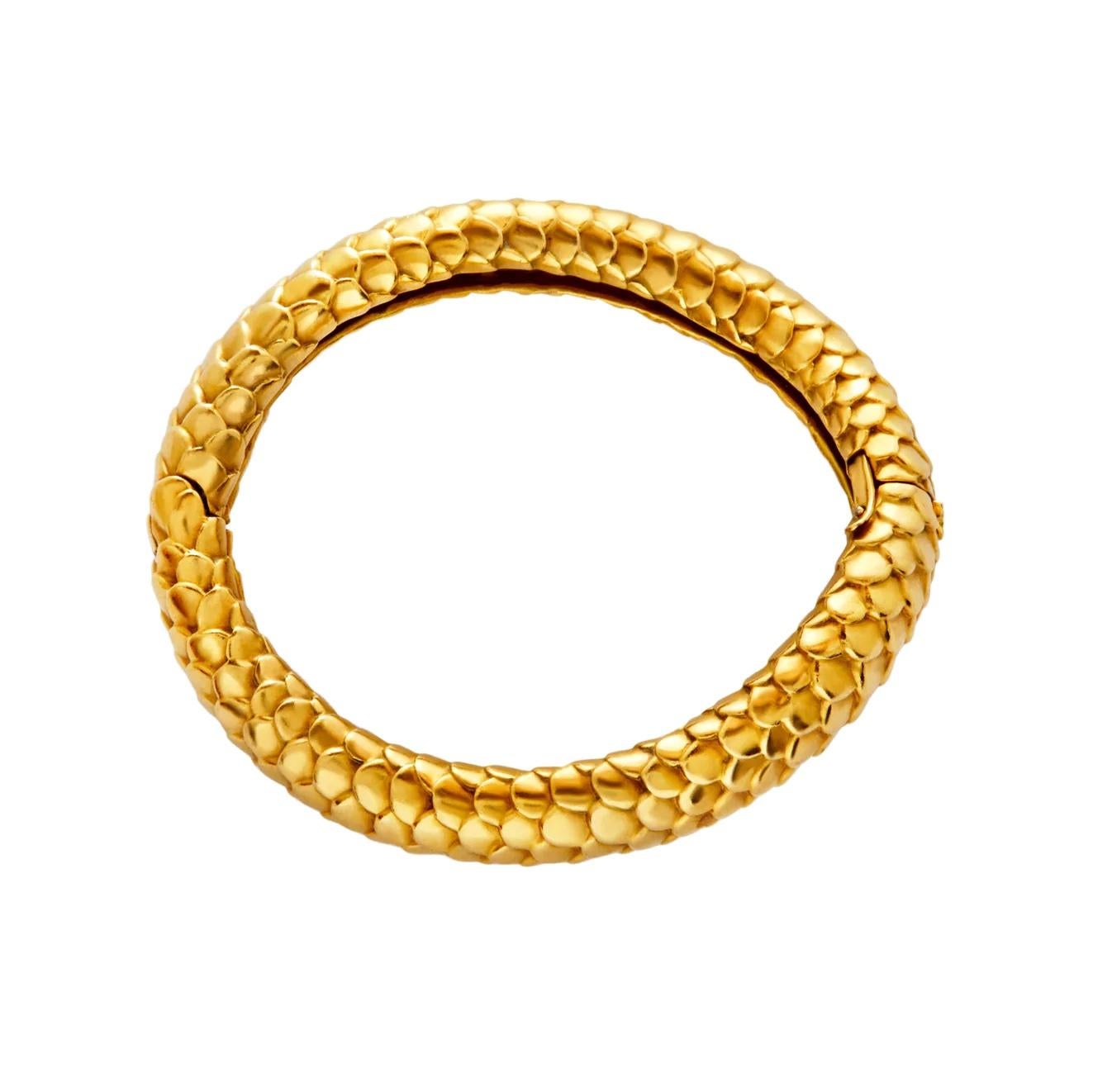 Angela Cummings, bracelet en or jaune 18 carats en peau de poisson Pour femmes en vente
