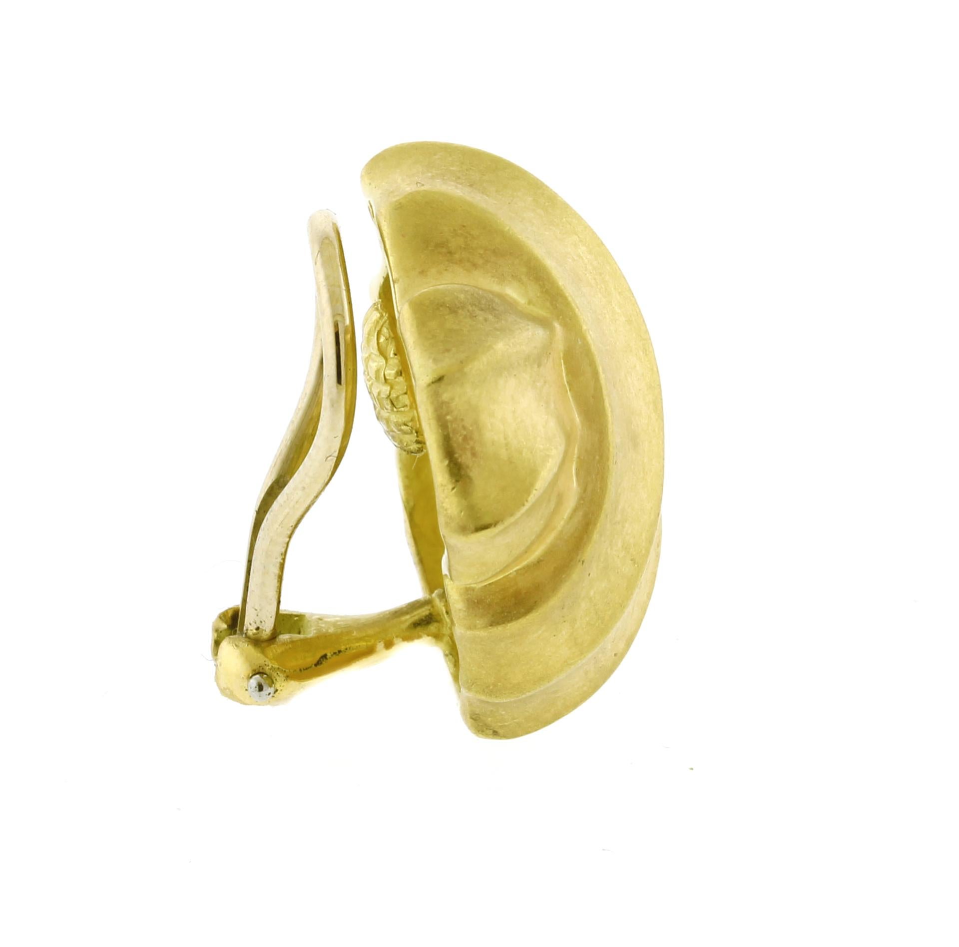 Women's or Men's Angela Cummings 18kt Gold Geometric Earrings For Sale