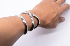 Angela Cummings 1984 Nueva York Brazalete brazalete de alambre de plata maciza .925