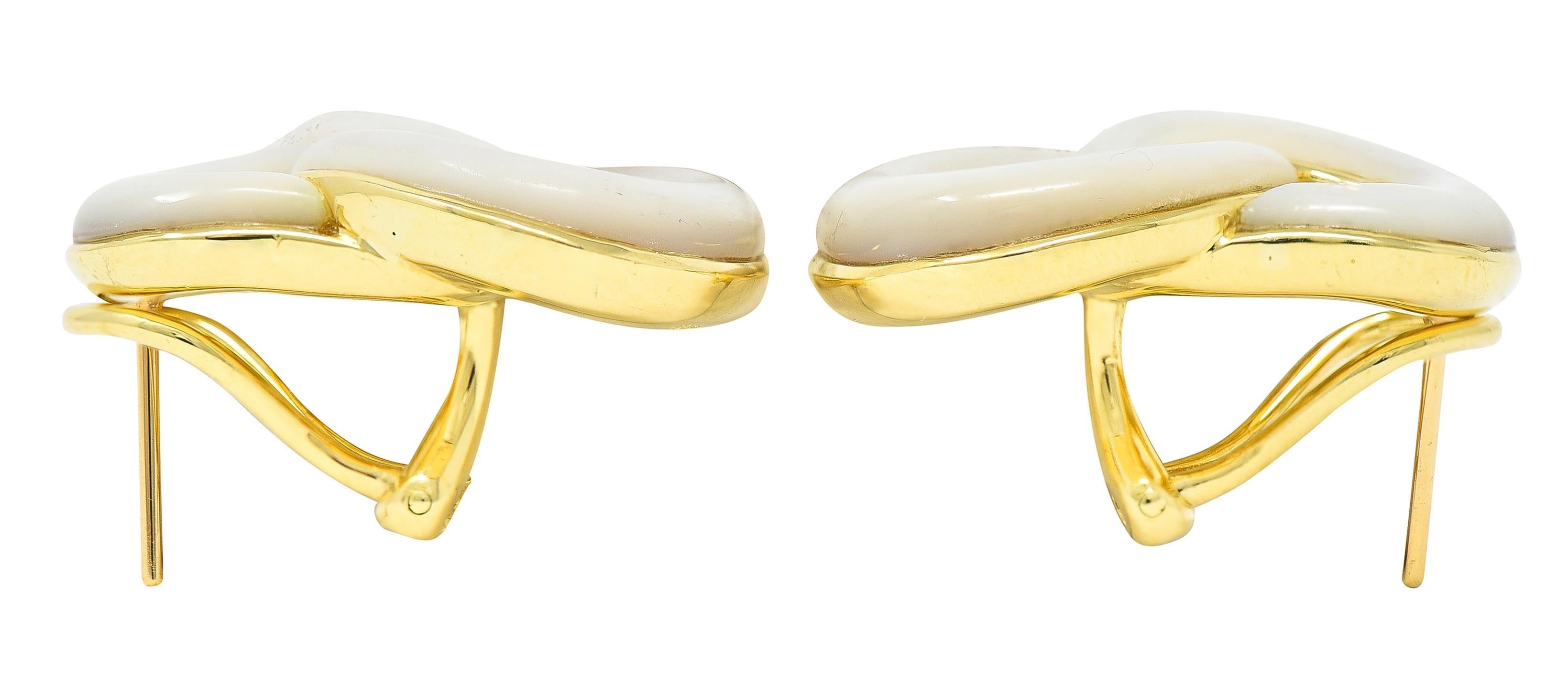 Angela Cummings 1985 Orecchini con Madreperla in oro giallo 18 carati A Link in vendita 2