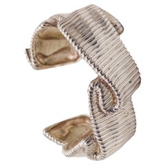 ANGELA CUMMINGS 1985 Studio Swirl Sculptural Bracelet In .925 Sterling Silver