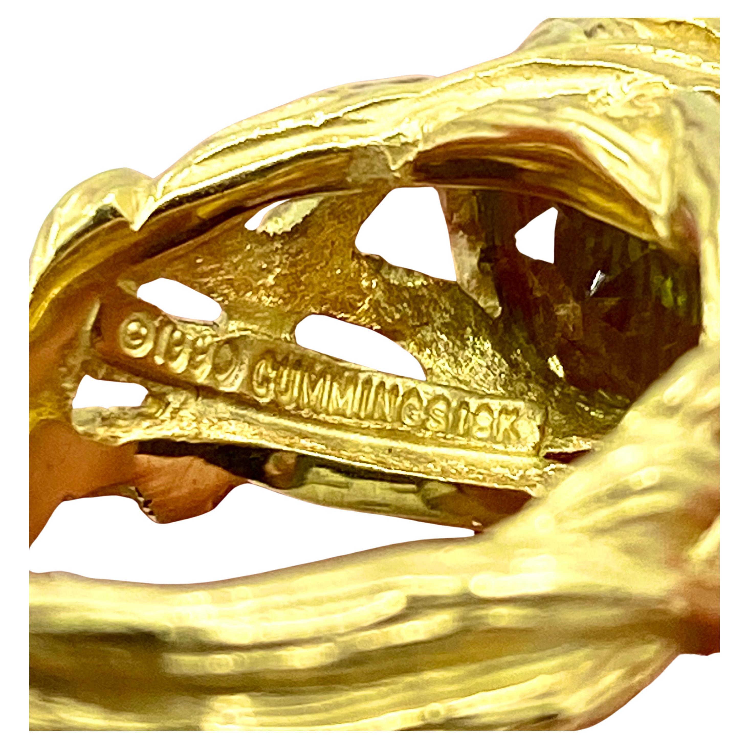 Angela Cummings 1990s Peridot Gold Ring 5