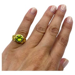 Angela Cummings 1990s Peridot Gold Ring