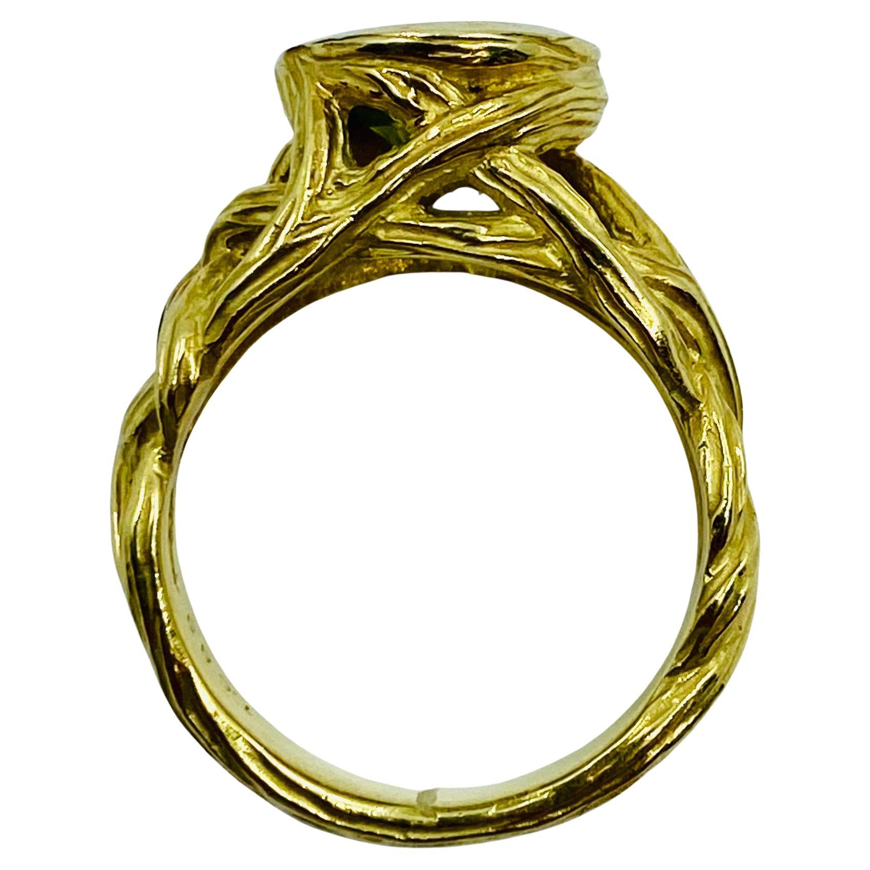 Women's Angela Cummings 1990s Peridot Gold Ring