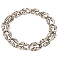 Angela Cummings 1991 Sterling Silver Sculptural Perforations Link Necklace