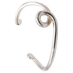 Angela Cummings 1991 Pulsera escultórica trenzada Studio de plata de ley 925