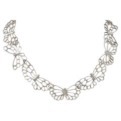 Angela Cummings 1992 Sterling Silver Vintage Butterfly Necklace