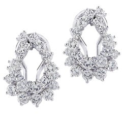 Boucles d'oreilles en diamant 3 carats d'Angela Cummings