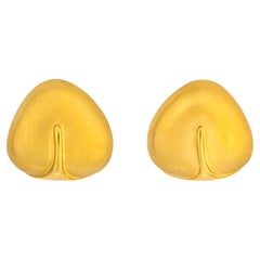 Angela Cummings Acorn Motif Gold Earrings