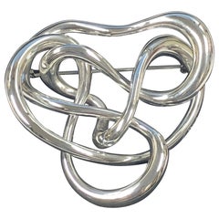 Angela Cummings Biomorphic Sterling Large Brooch