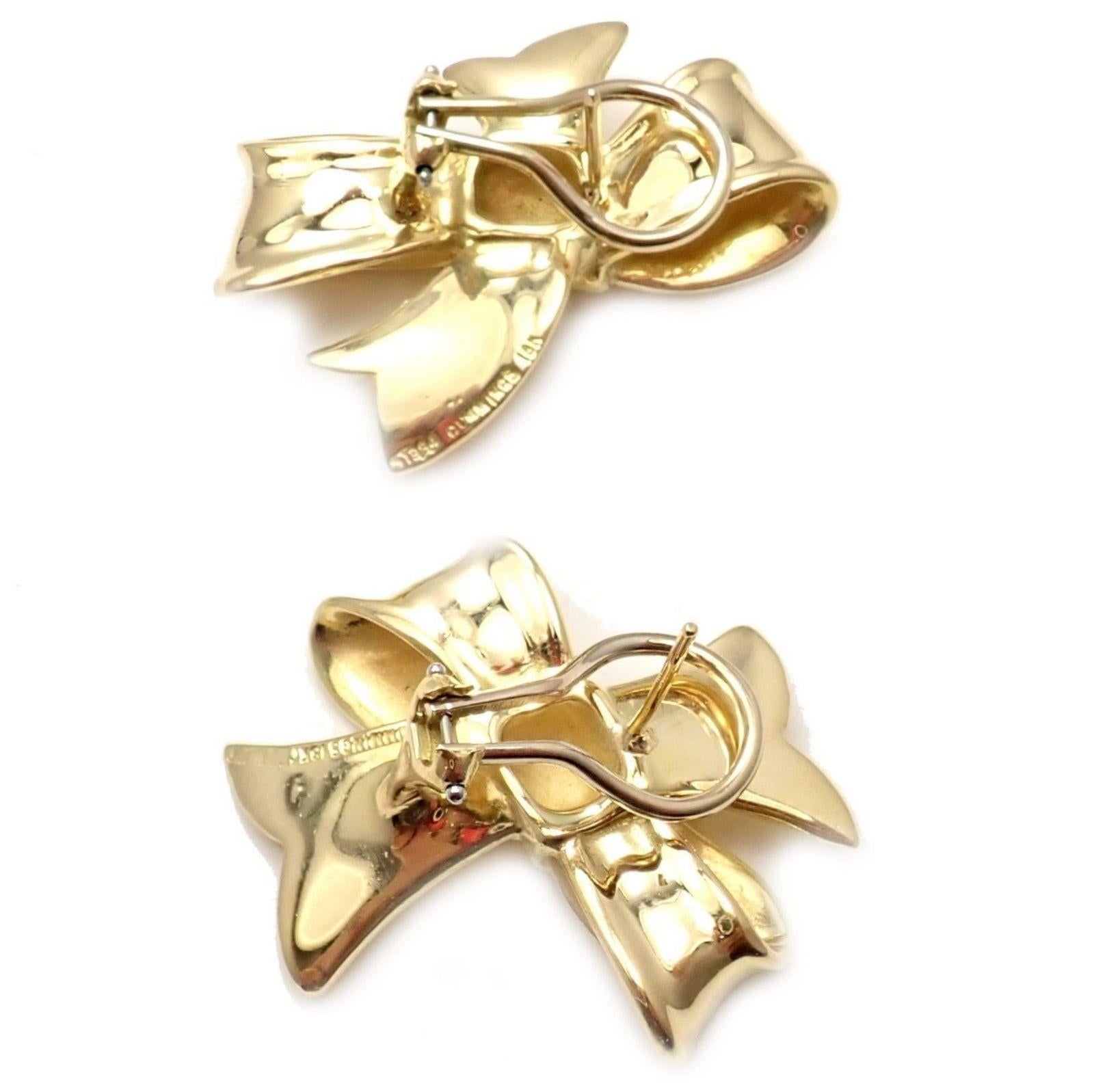 Angela Cummings Bow Yellow Gold Earrings, 1984 3