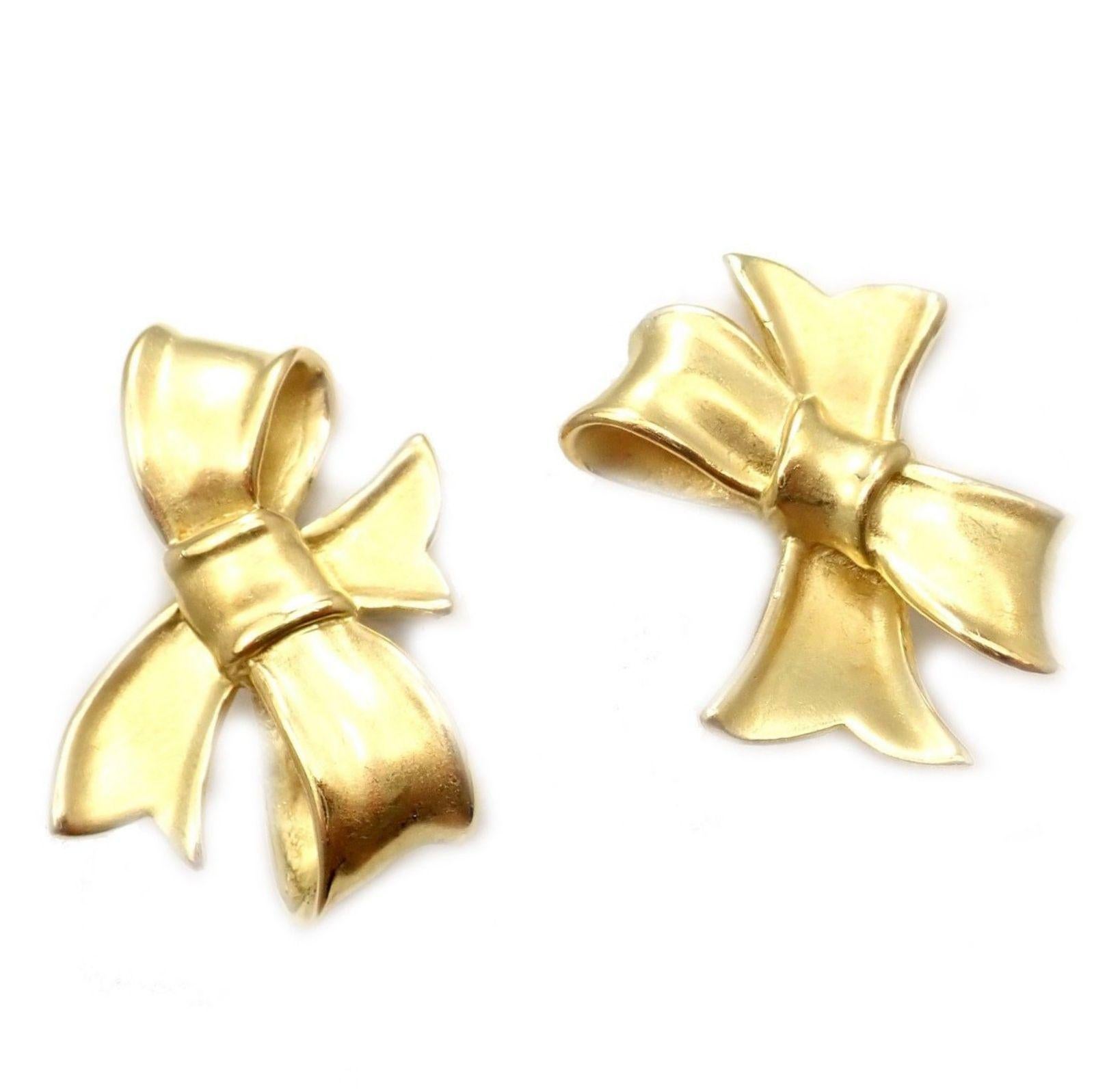 Angela Cummings Bow Yellow Gold Earrings, 1984 4