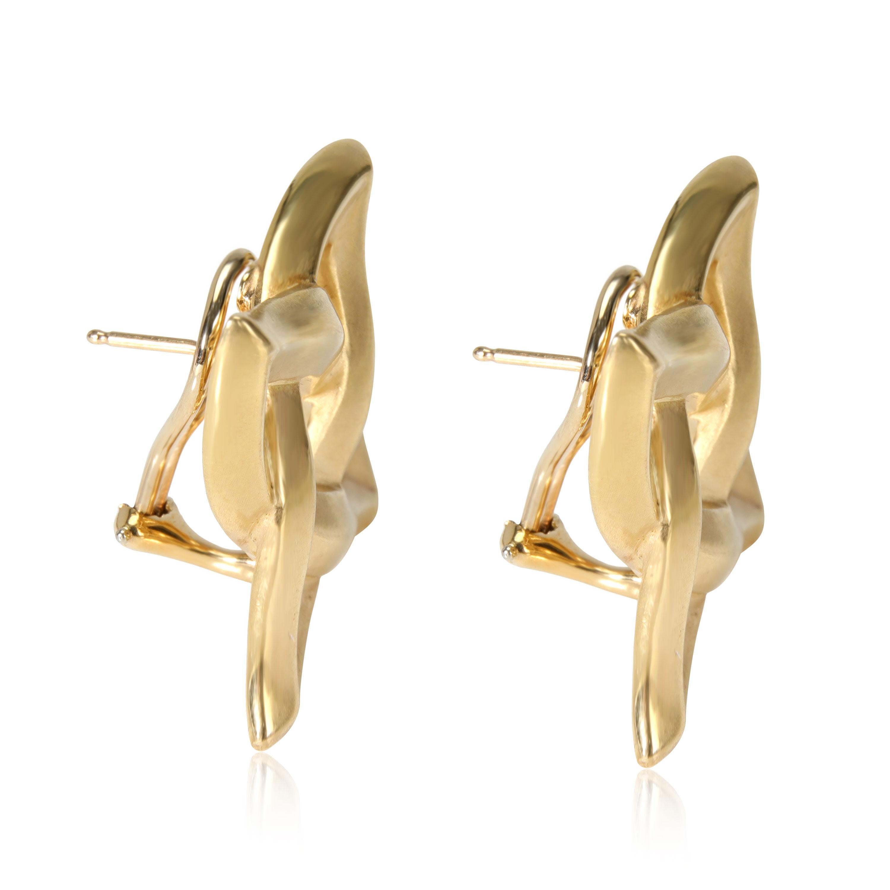 Boucles d'oreilles nœud celtique en or jaune 18K d'Angela Cummings Excellent état - En vente à New York, NY