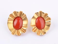 Angela Cummings Coral Gold Earrings