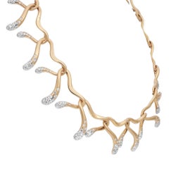 Angela Cummings Diamond Assael Open Link Necklace 18K Yellow Gold 9.73Cttw