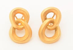 Angela Cummings Double Loop Gold Earrings