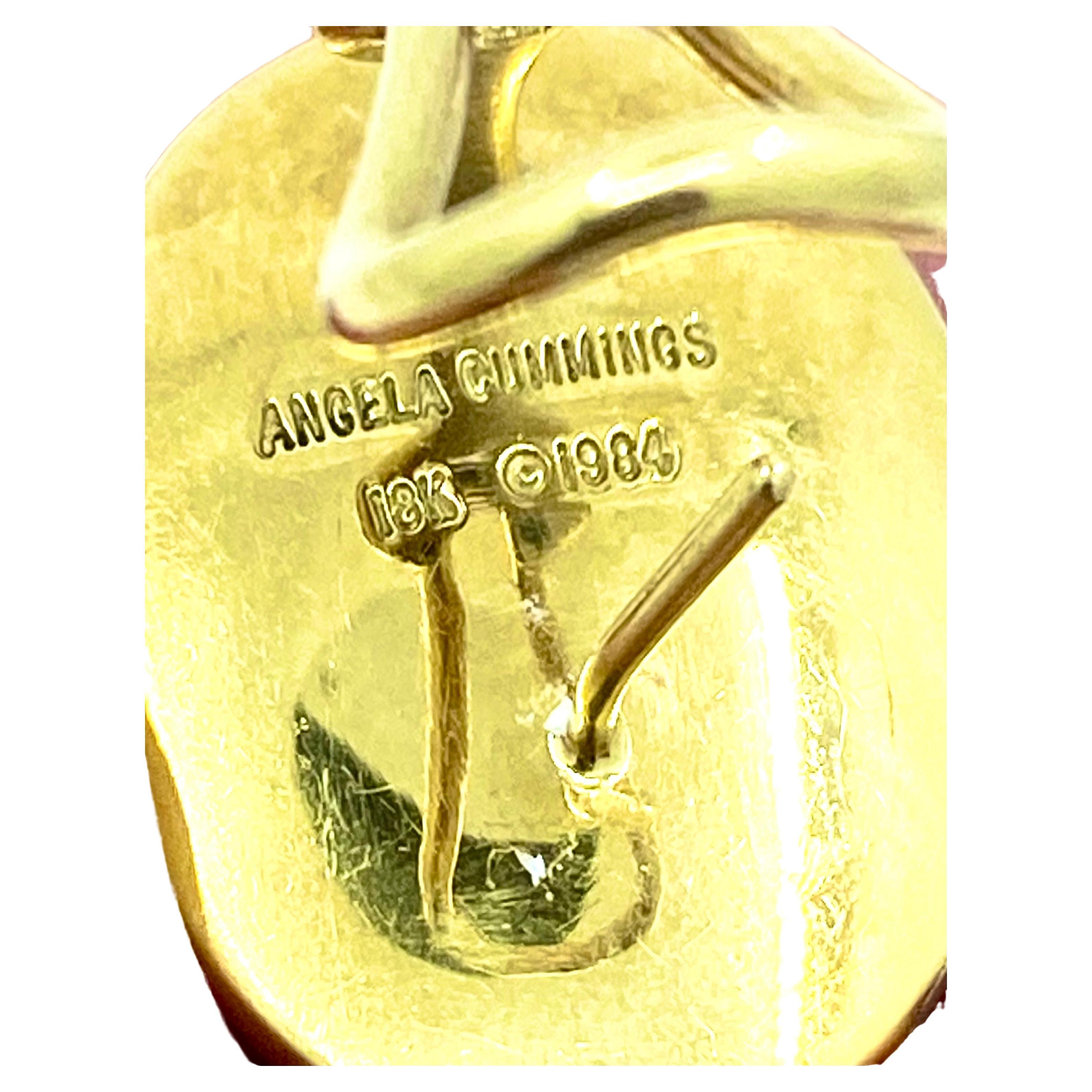 Angela Cummings Ohrringe mit Intarsien aus 18k Gold mit Lapislazuli-Perlen im Angebot 3
