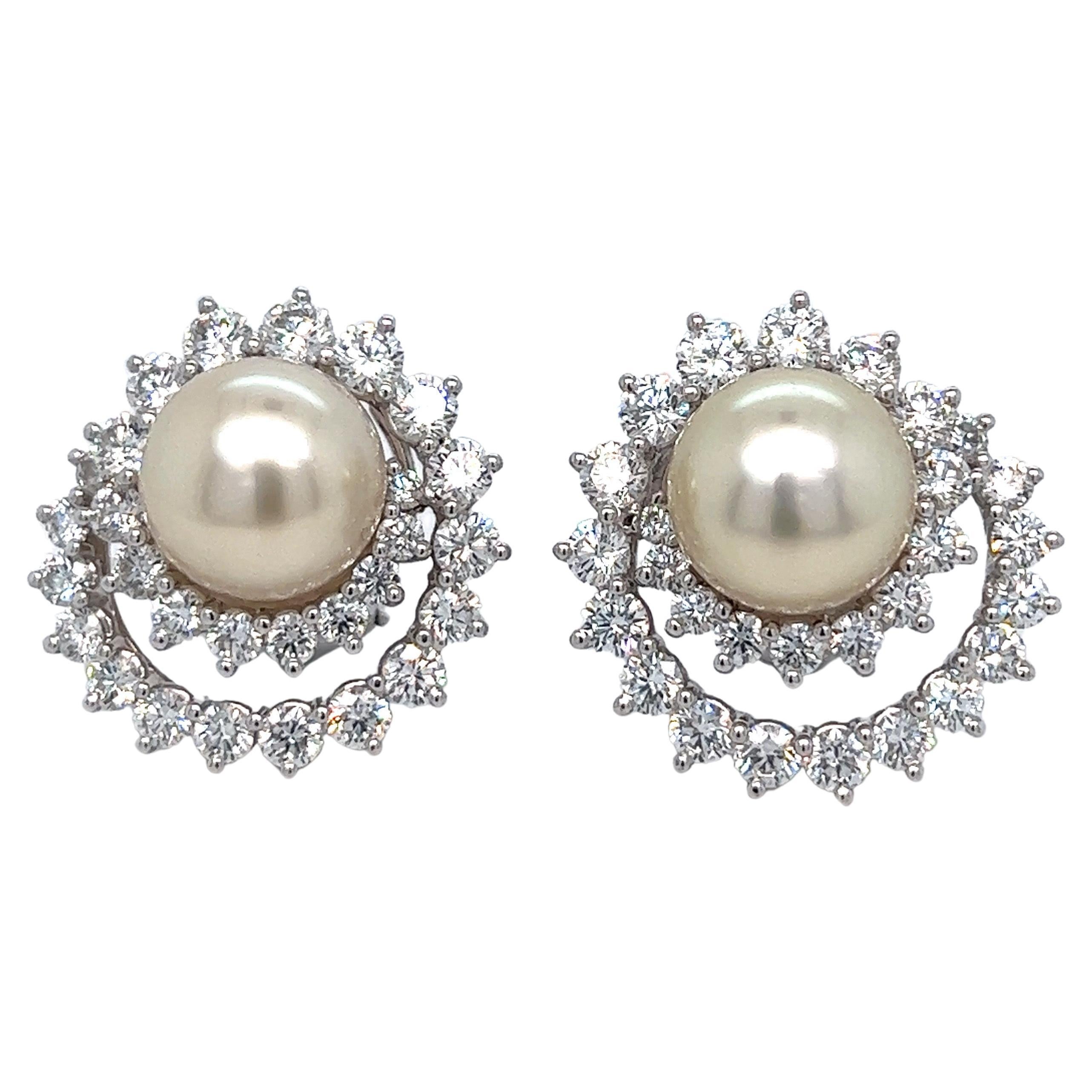 Angela Cummings pour Assael Clips d'oreilles en diamants et perles