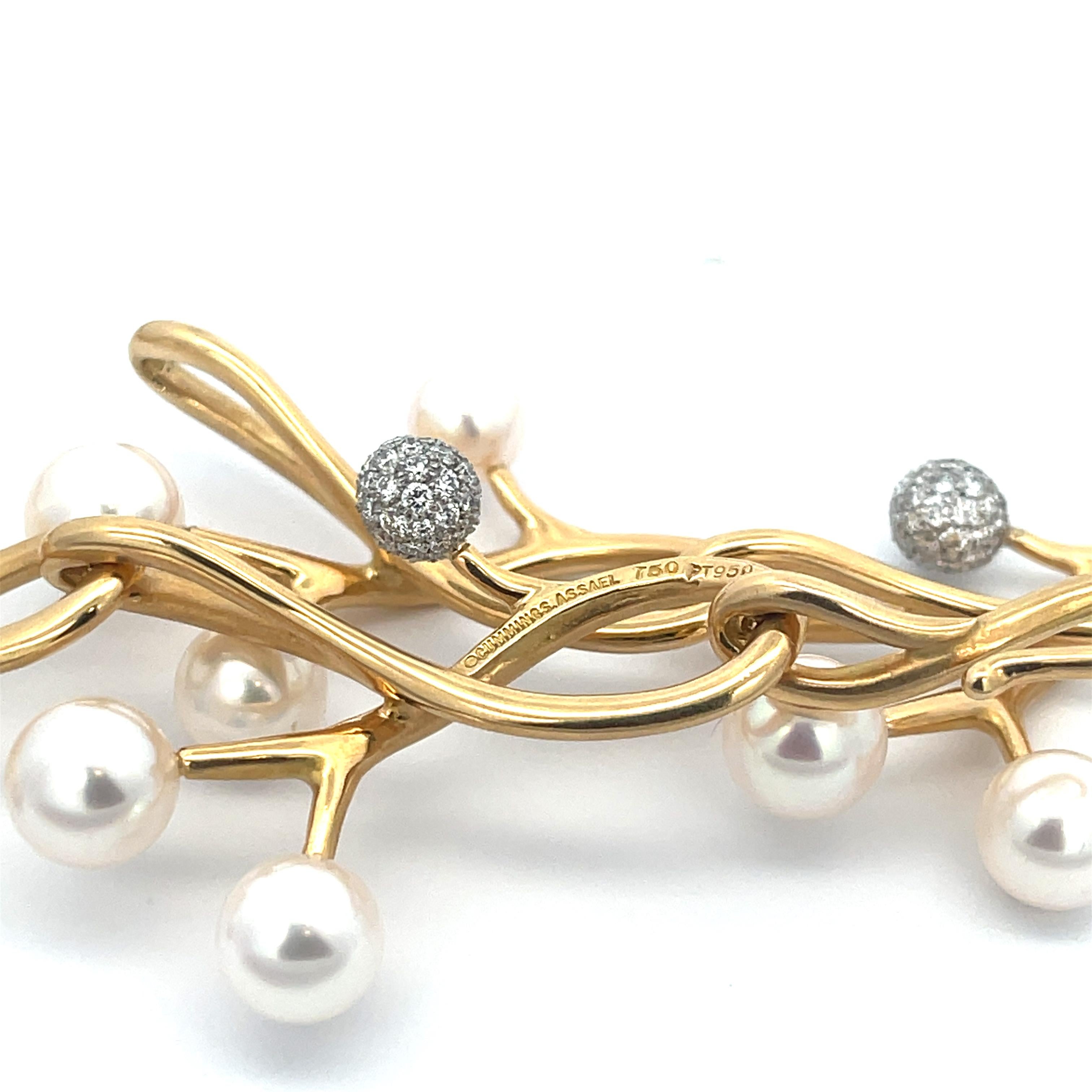 Women's Angela Cummings for Assael Pearl and Diamond “Sprig