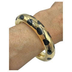 Angela Cummings per Tiffany Bangle con ghepardo in oro 18k e giada nera