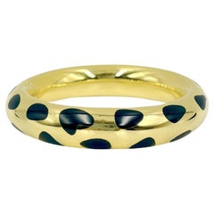 Angela Cummings for Tiffany 18k Gold Black Jade Cheetah Bangle