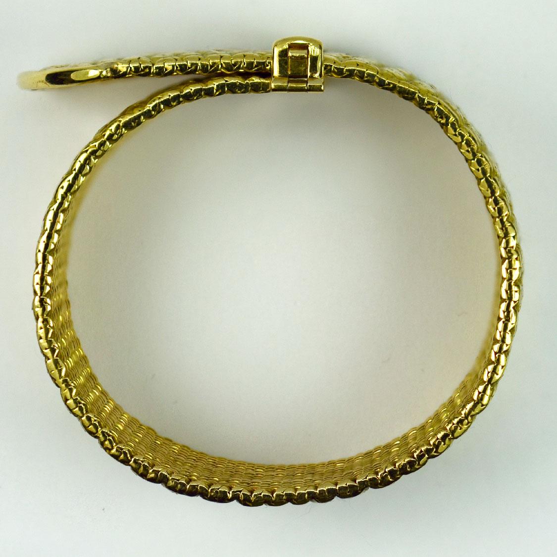 Angela Cummings for Tiffany 18K Yellow Gold ‘Crocodile’ Buckle Bracelet 6