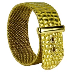 Angela Cummings für Tiffany 18K Gelbgold 'Krokodil' Schnallenarmband