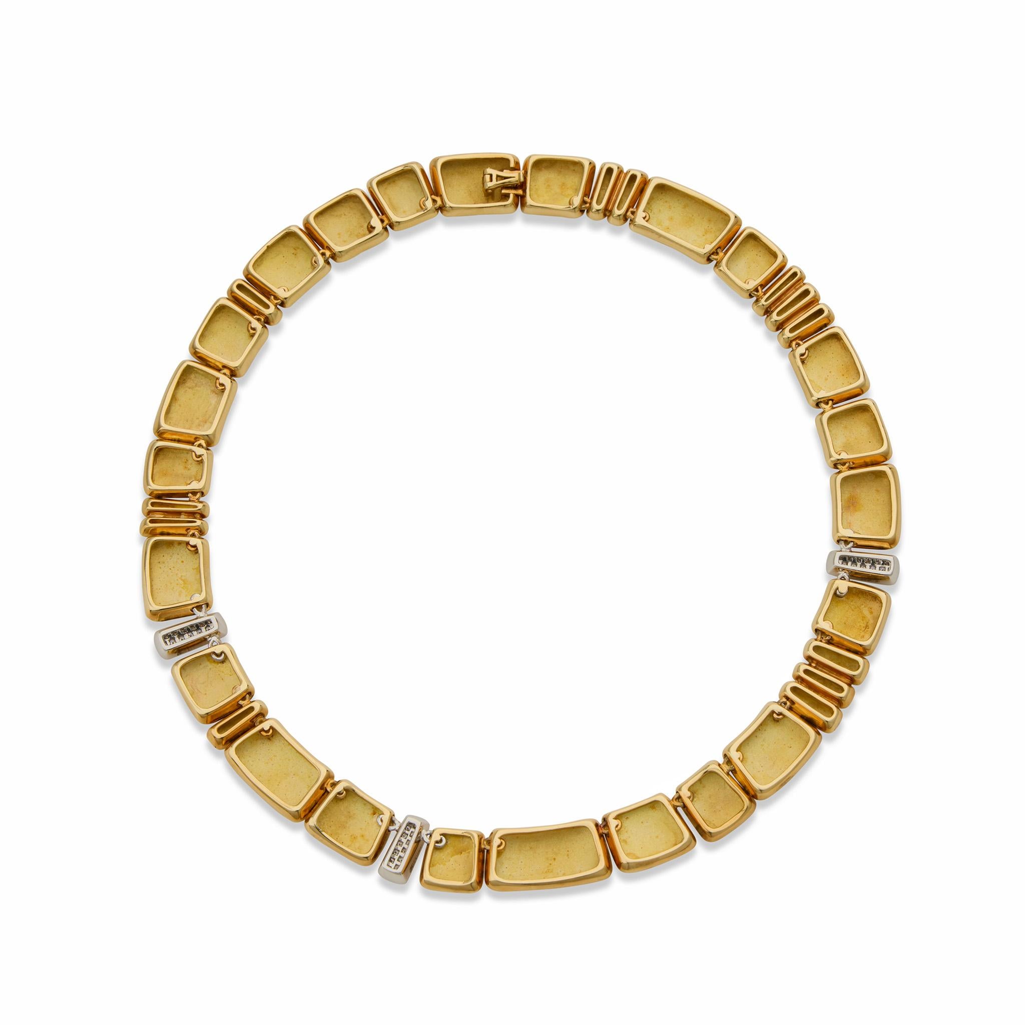 Brilliant Cut Angela Cummings for Tiffany & Co. Asymmetrical 18K Gold Necklace For Sale