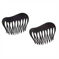 Angela Cummings for Tiffany & Co. Damascene Lacquered Iron and Gold Hair Combs