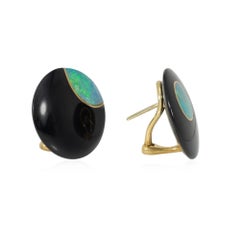 Angela Cummings Black Jade Opal Earrings for Tiffany & Co.