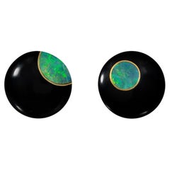 Angela Cummings Black Jade Opal Earrings for Tiffany & Co.