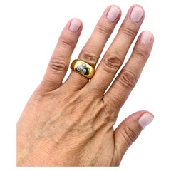 Angela Cummings for Tiffany & Co. Gold Cigar Band Diamond Ring