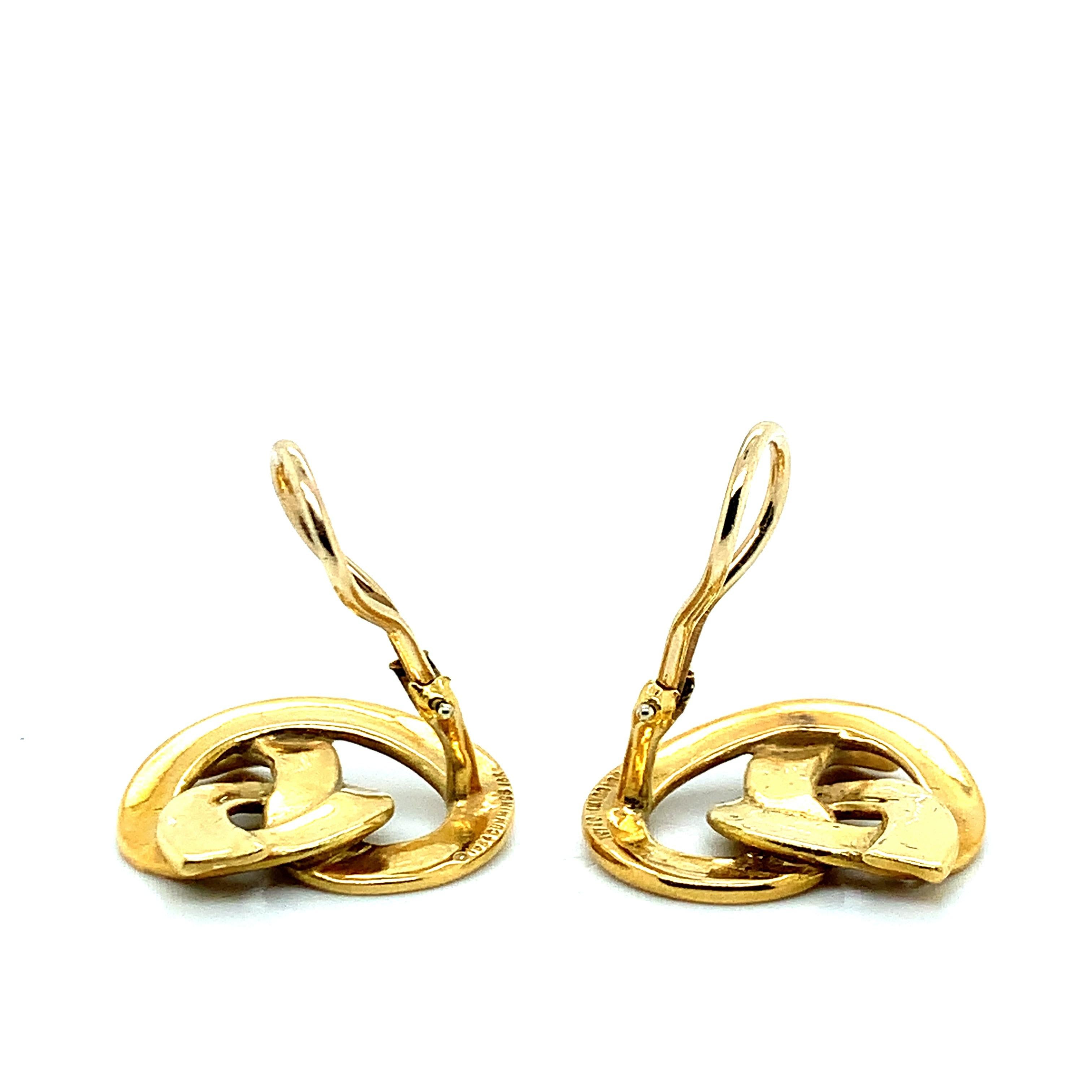 Women's Angela Cummings for Tiffany & Co. Gold Ear Clips For Sale