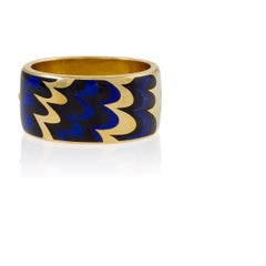 Angela Cummings for Tiffany & Co. Gold, Lapis Lazuli and Black Jade Bangle