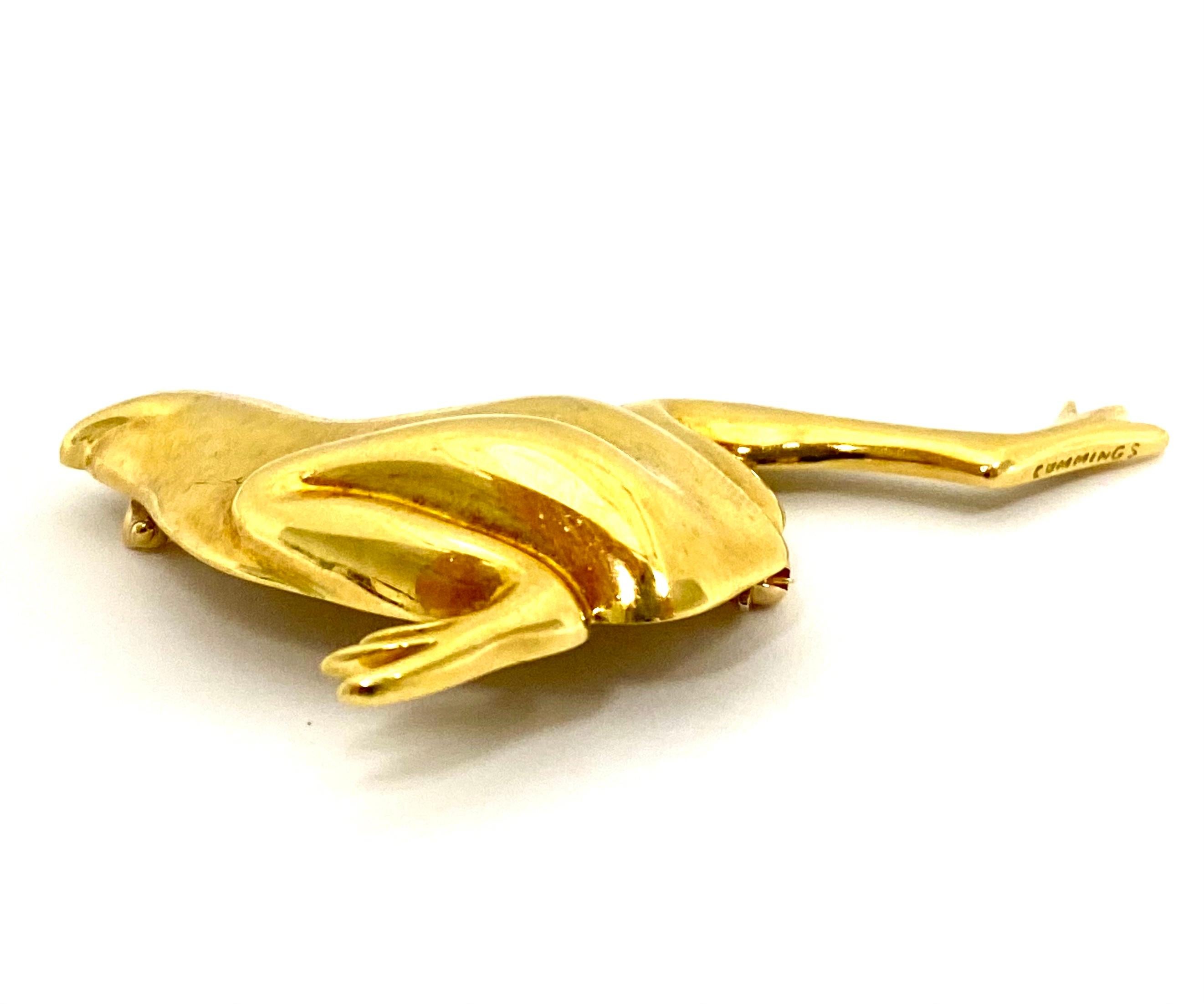 Angela Cummings for Tiffany & Co. Pin 18k Gold Frog In Excellent Condition In Beverly Hills, CA