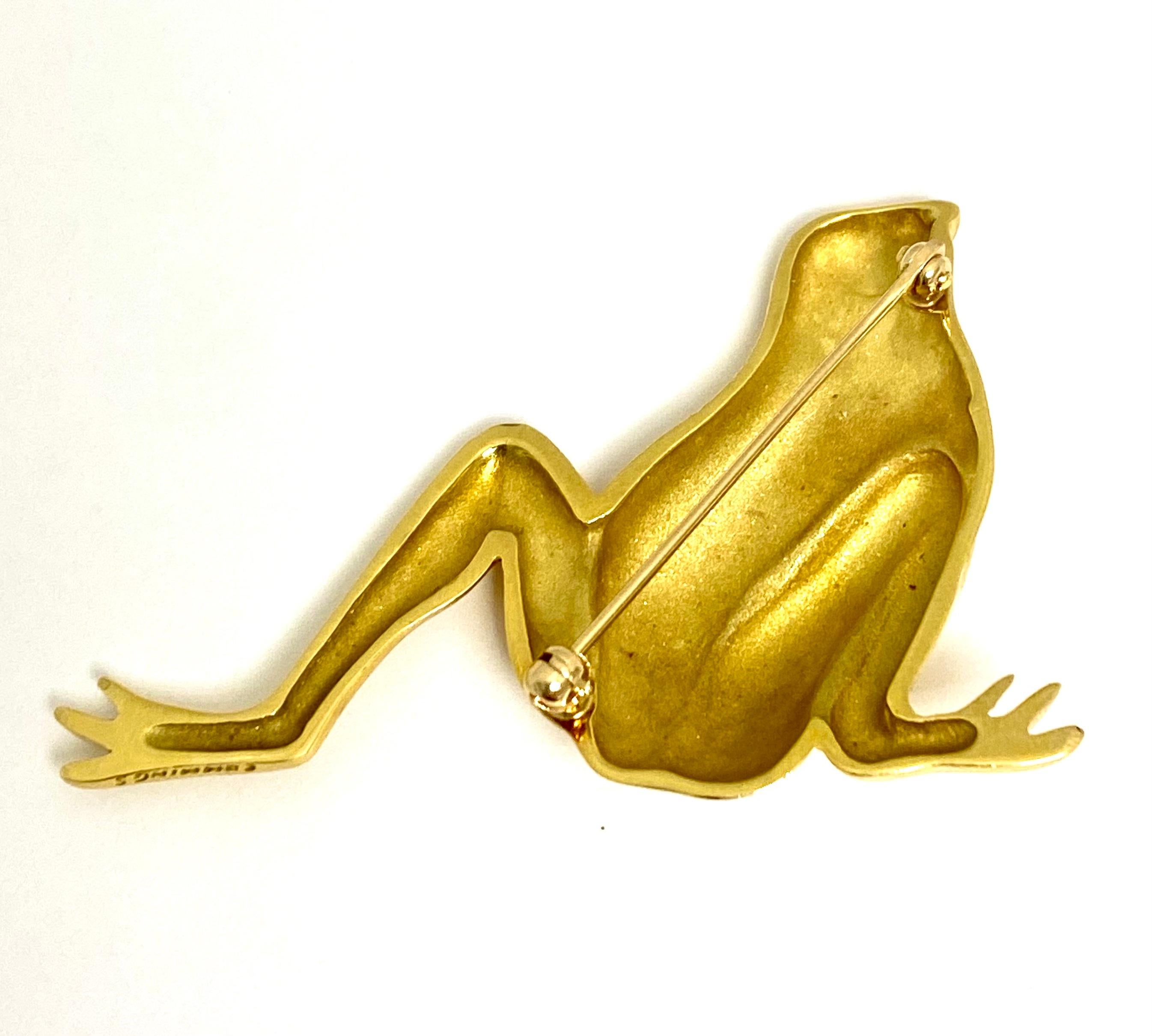 Women's or Men's Angela Cummings for Tiffany & Co. Pin 18k Gold Frog