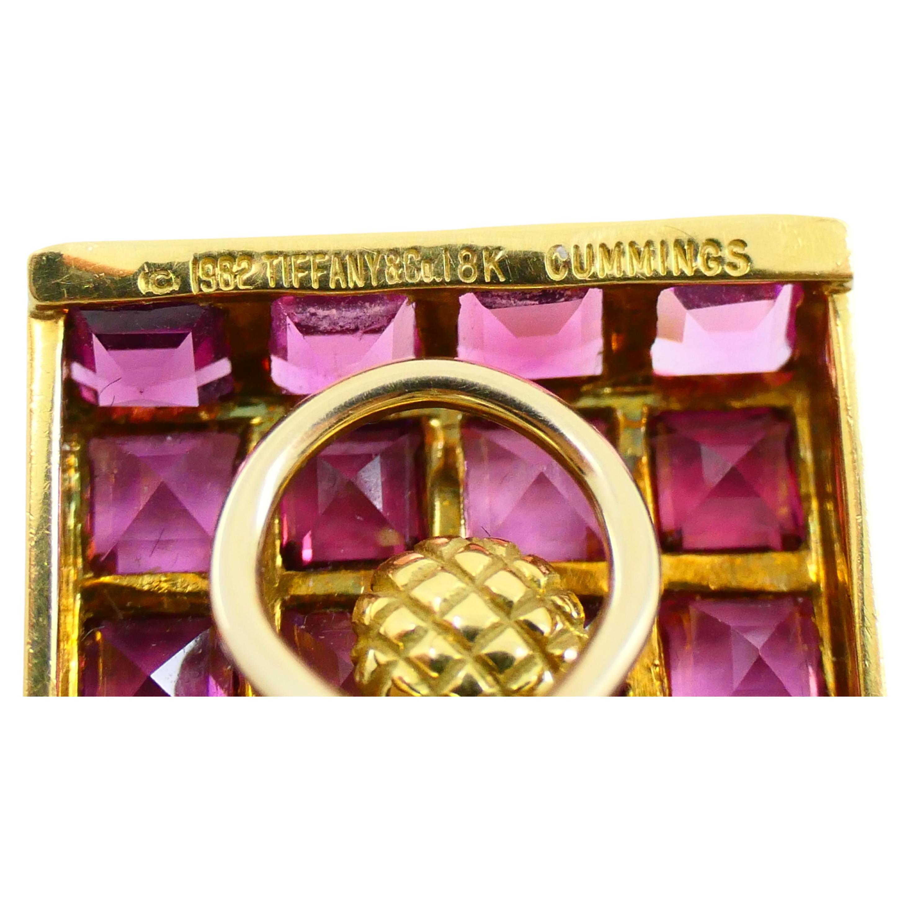 Women's Angela Cummings for Tiffany & Co. Tourmaline Gold Square Earrings