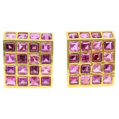 Angela Cummings for Tiffany & Co. Tourmaline Gold Square Earrings