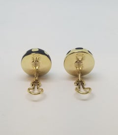 Angela Cummings for Tiffany & Co. Vintage Gold and Black Jade Earrings