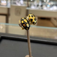 Angela Cummings for Tiffany & Co. Yellow Gold & Enamel Dome Earrings