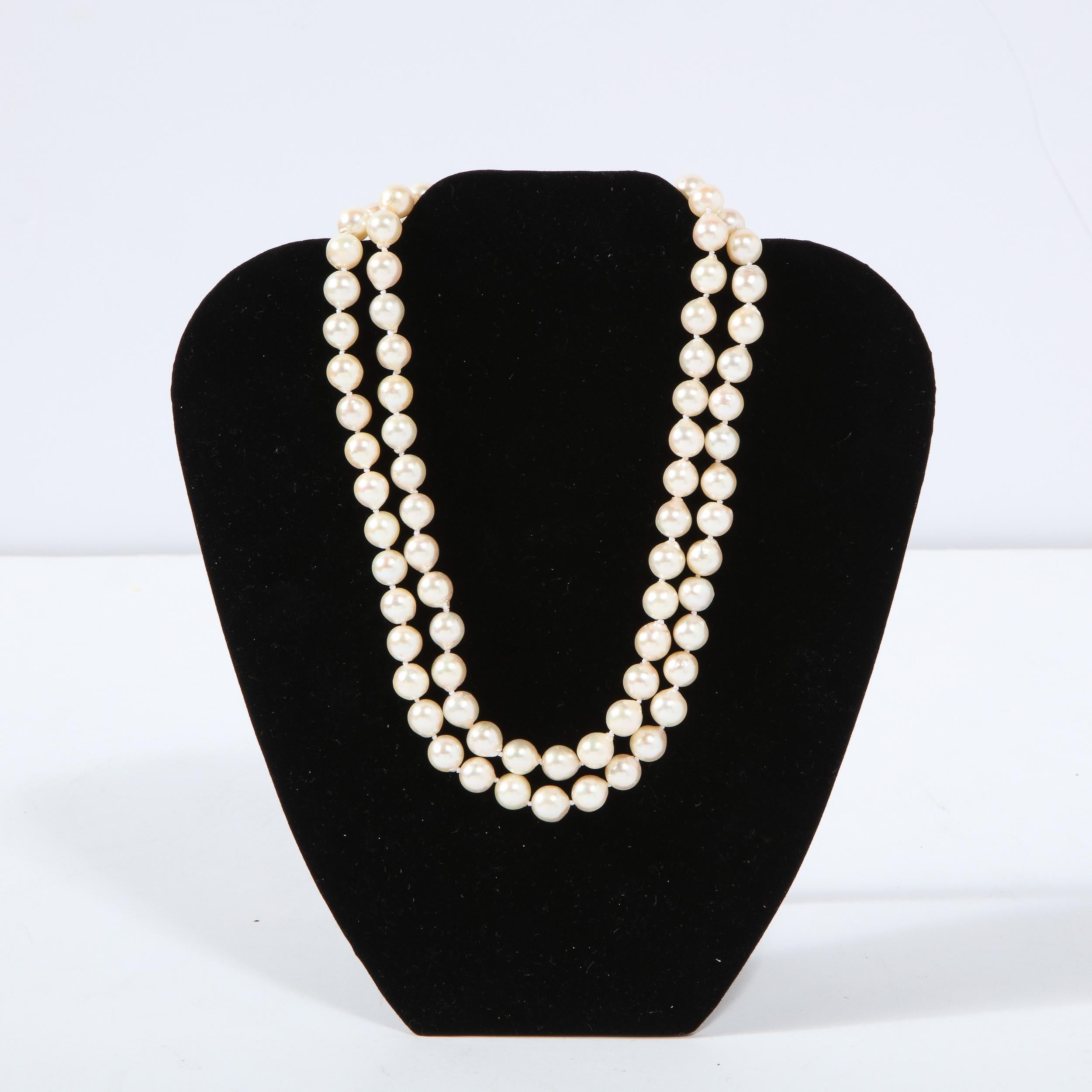 Modern Angela Cummings for Tiffanys Pearl & 18k Gold Necklace