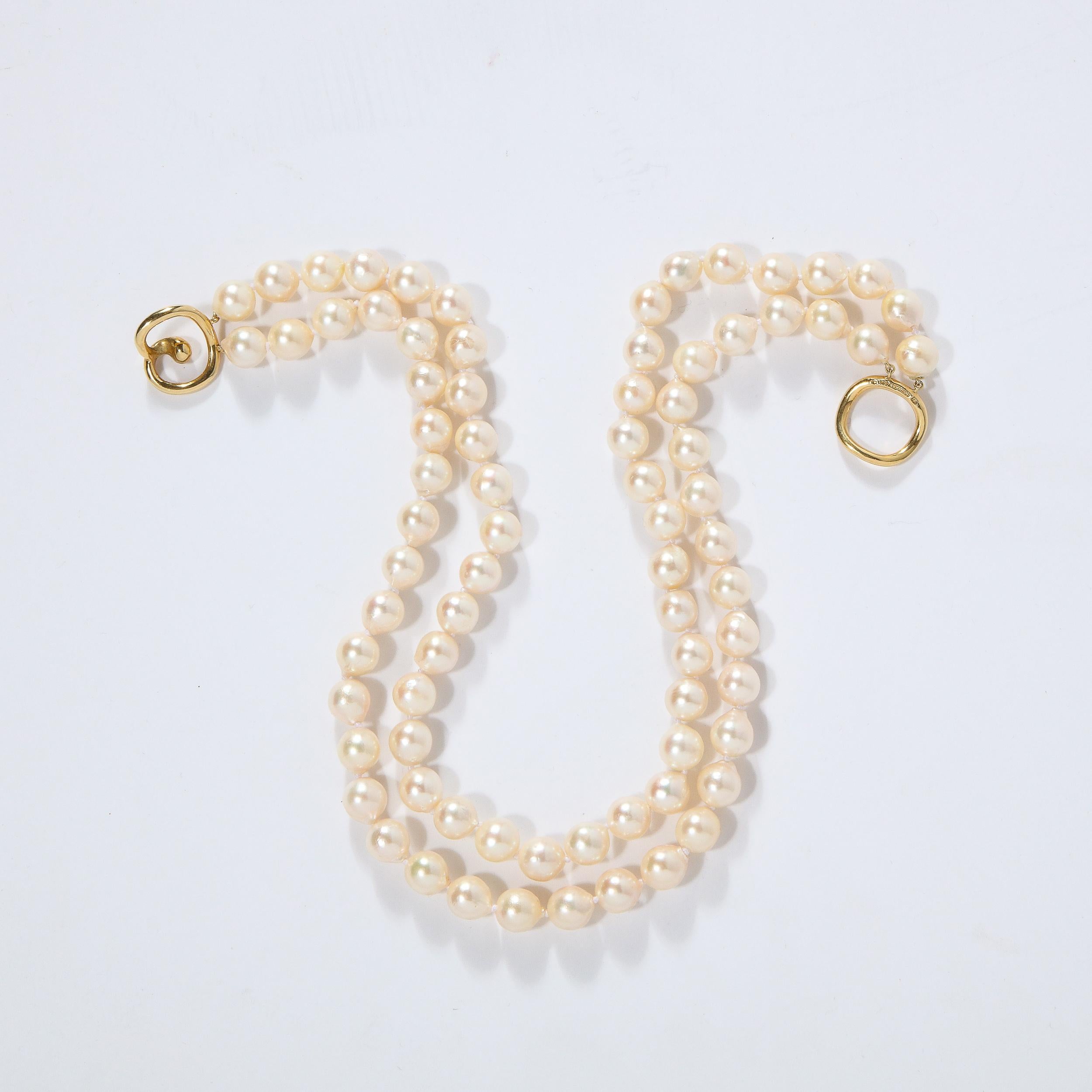 Women's Angela Cummings for Tiffanys Pearl & 18k Gold Necklace