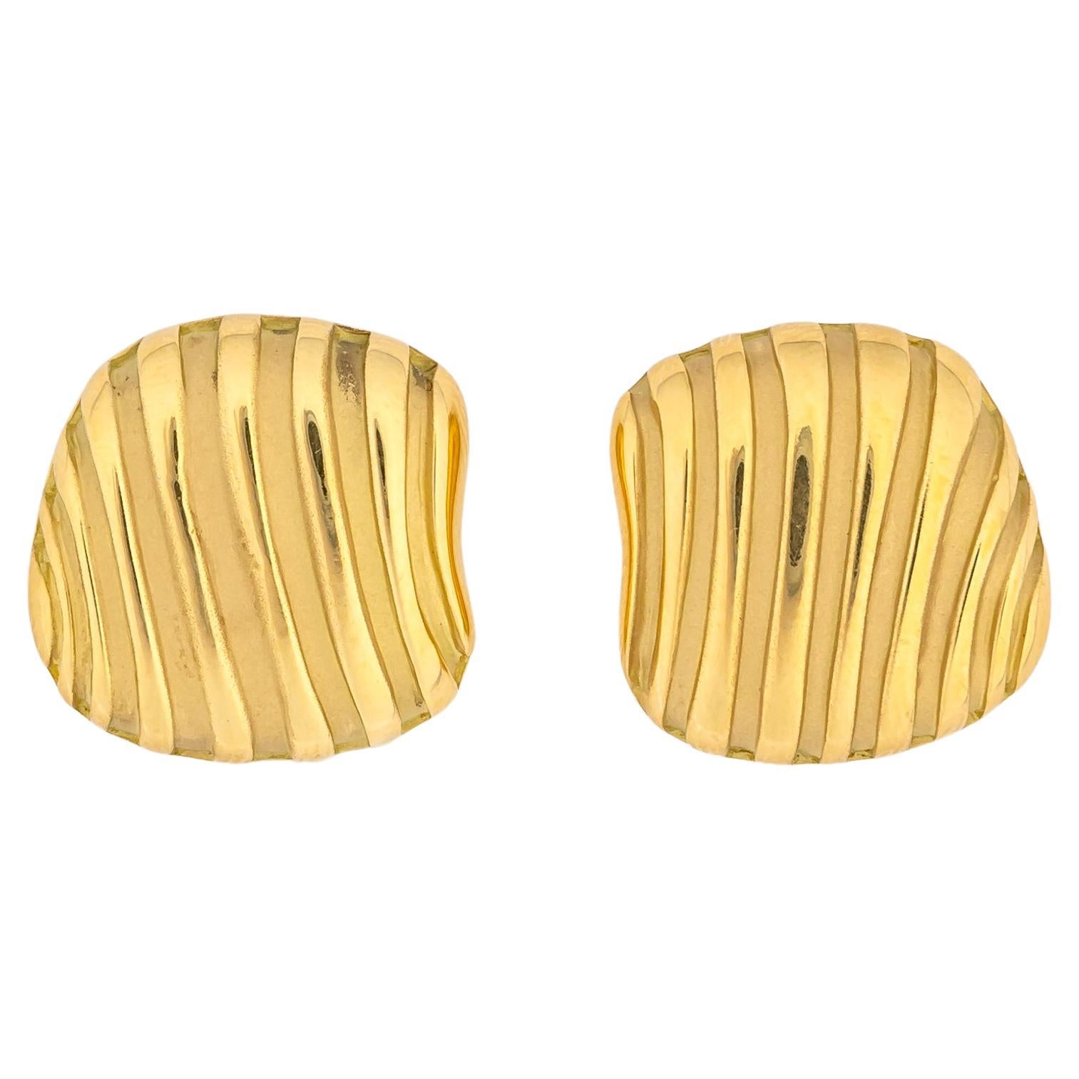 Angela Cummings Geometric Gold Earrings For Sale