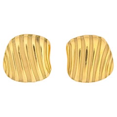 Vintage Angela Cummings Geometric Gold Earrings