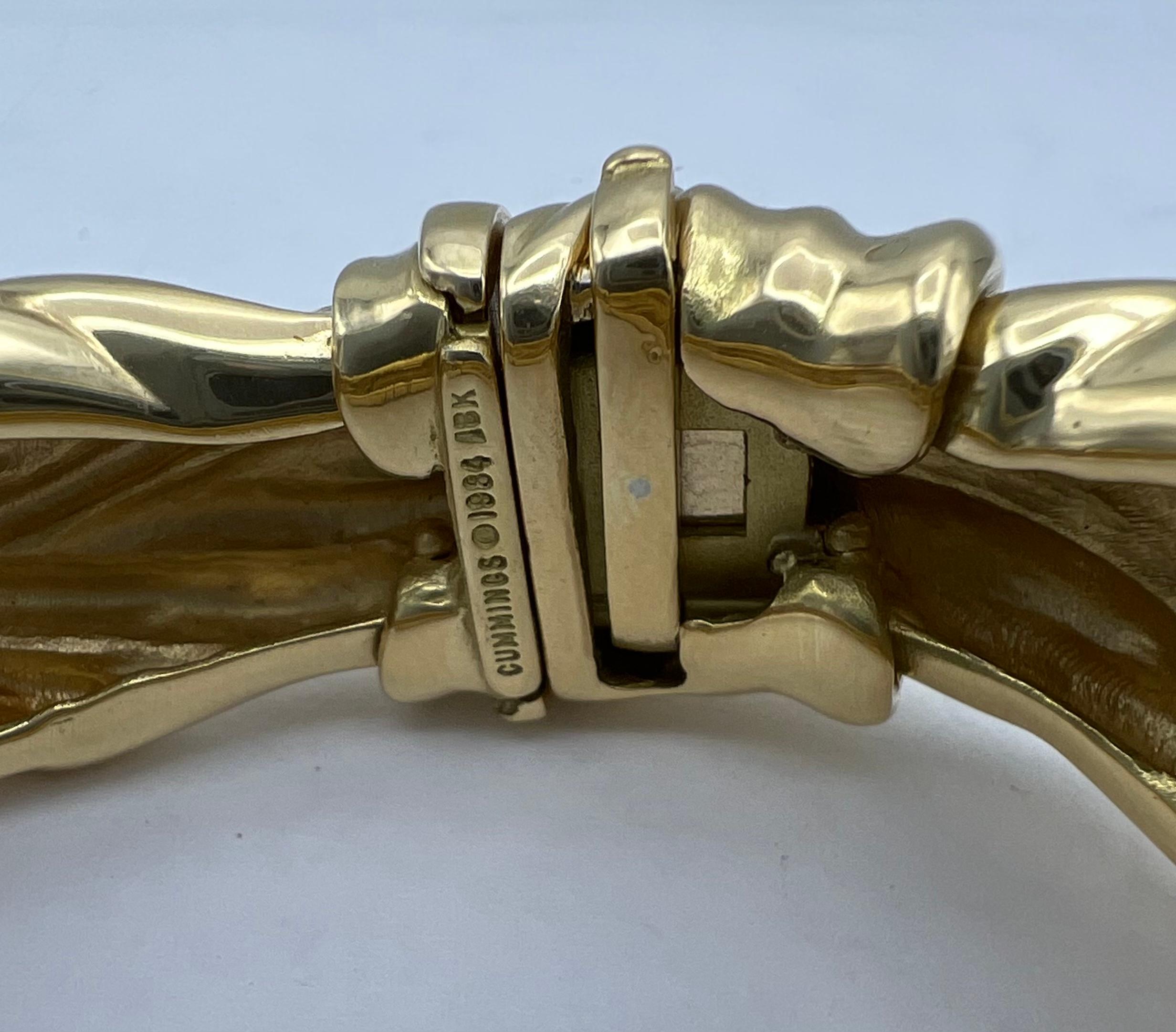 Angela Cummings Gold Bangle Bracelet Circa 1984 For Sale 1