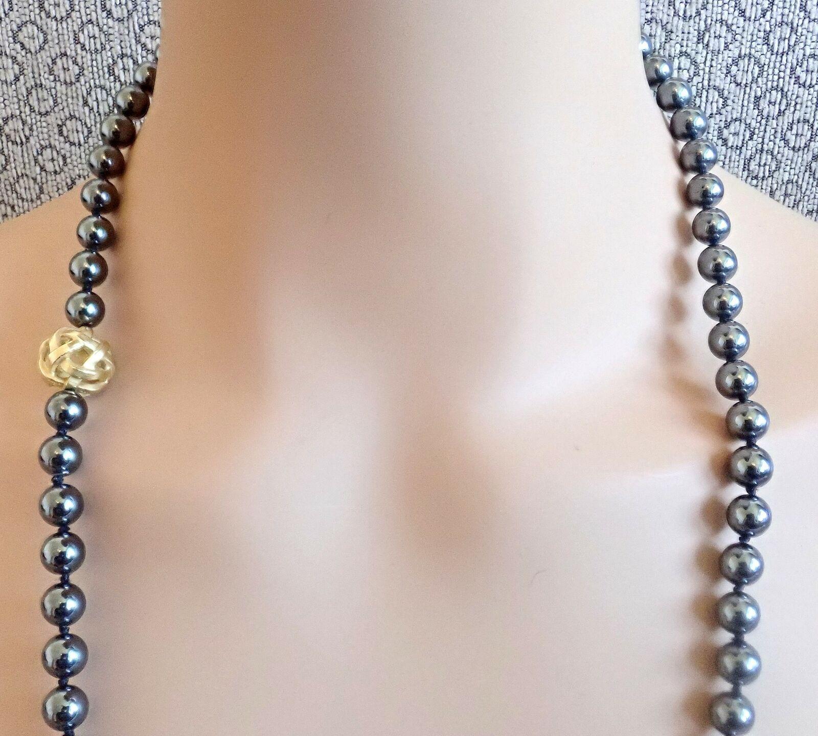 Angela Cummings Halskette aus Gelbgold mit Hämatit-Perlen im Angebot 5